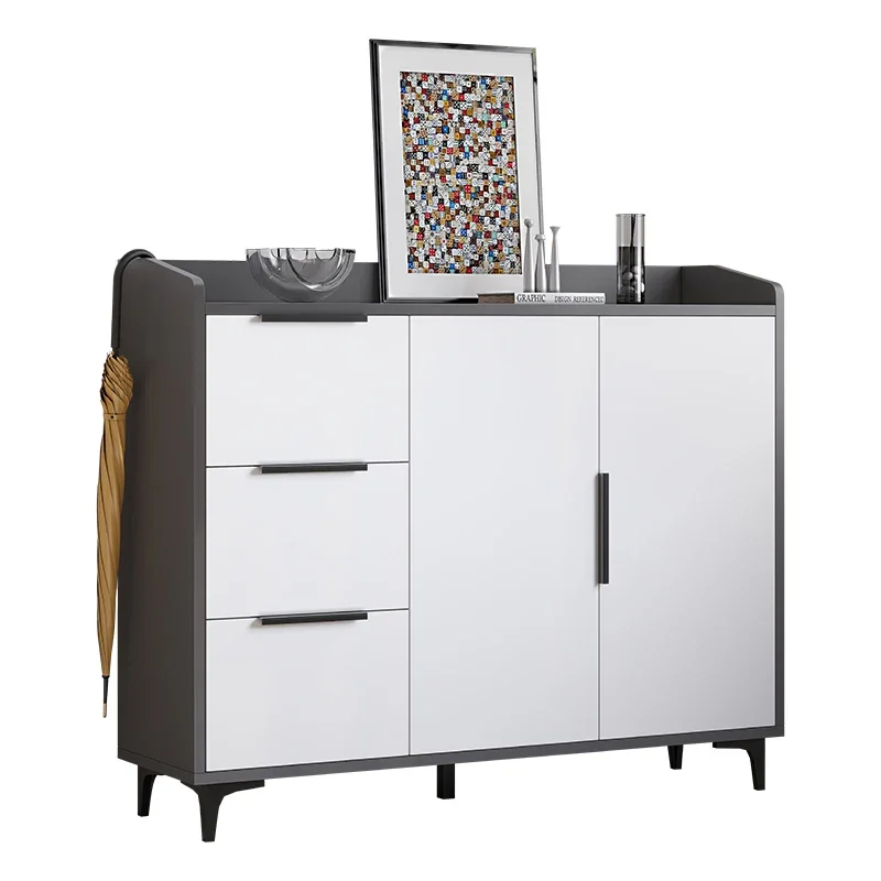 

Minimalist light luxury shoe cabinet, simple modern storage shoe rack outside the door of the home
