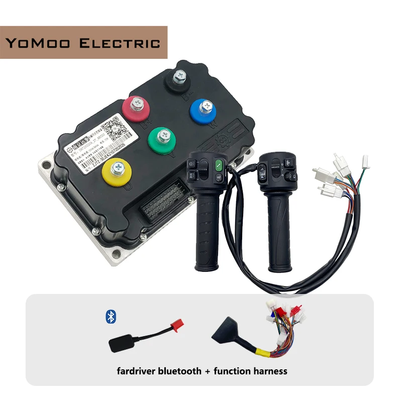 

Контроллер двигателя 2000W BLDC FarDriver ND72300 72V 100A PMSM с синусоидальной волной и датчиками Холла, с дросселем T08 и Bluetooth для электромотоциклов