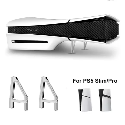 2Pcs Transparent Horizontal Stand For PS5 Slim / Pro Acrylic Triangle…