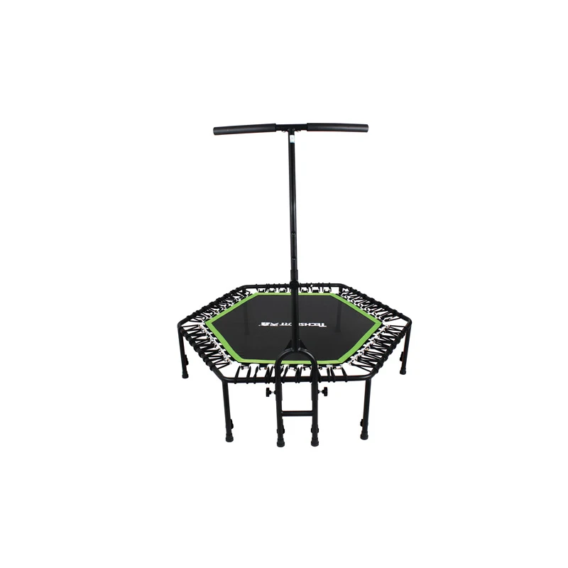 Grand trampoline élastique de gymnastique domestique pour enfants avec filet de sécurité et enceinte