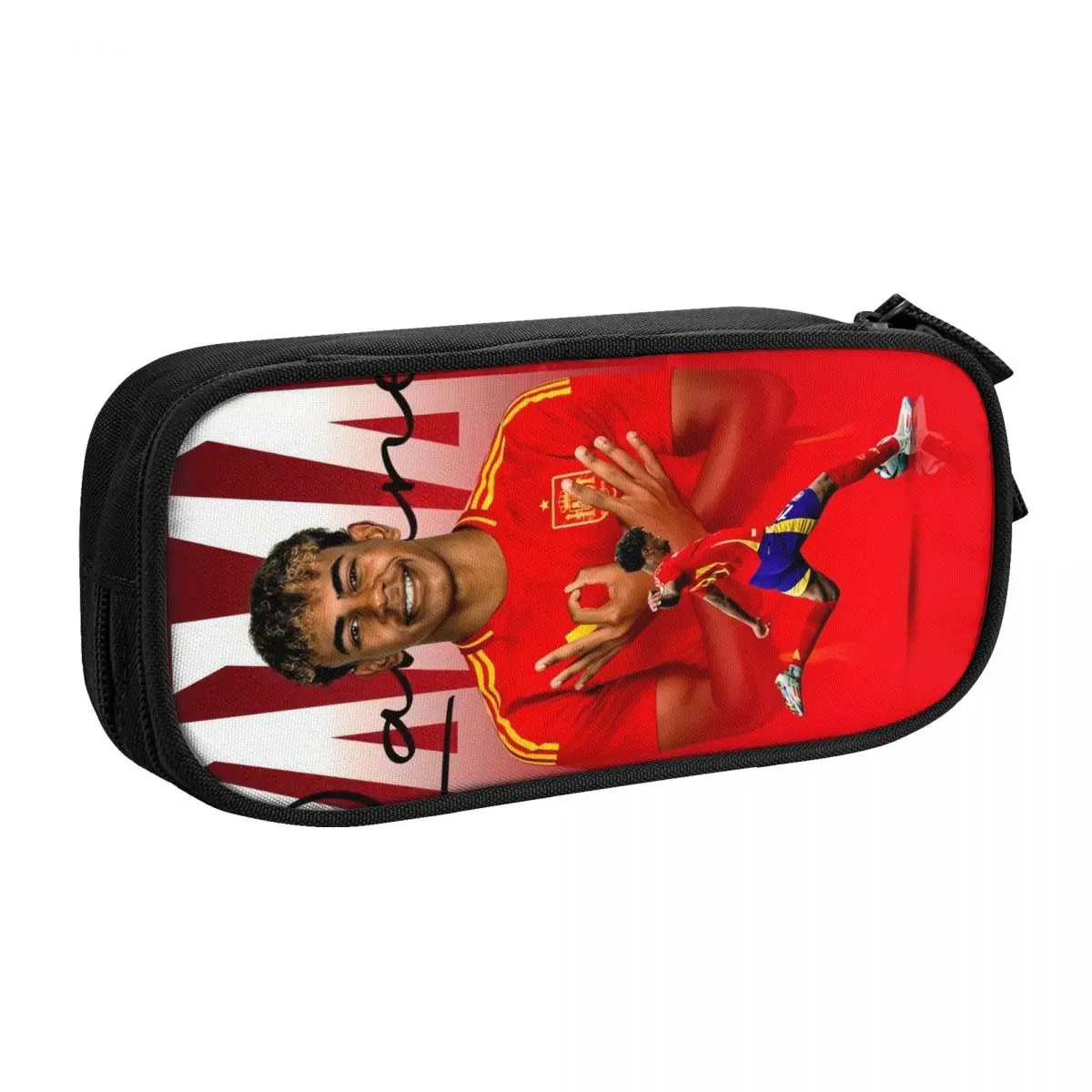 Custom Football Spanish Soccer Star Korean Pencil Cases Boys Gilrs Large Capacity Pencil Box Students Stationery