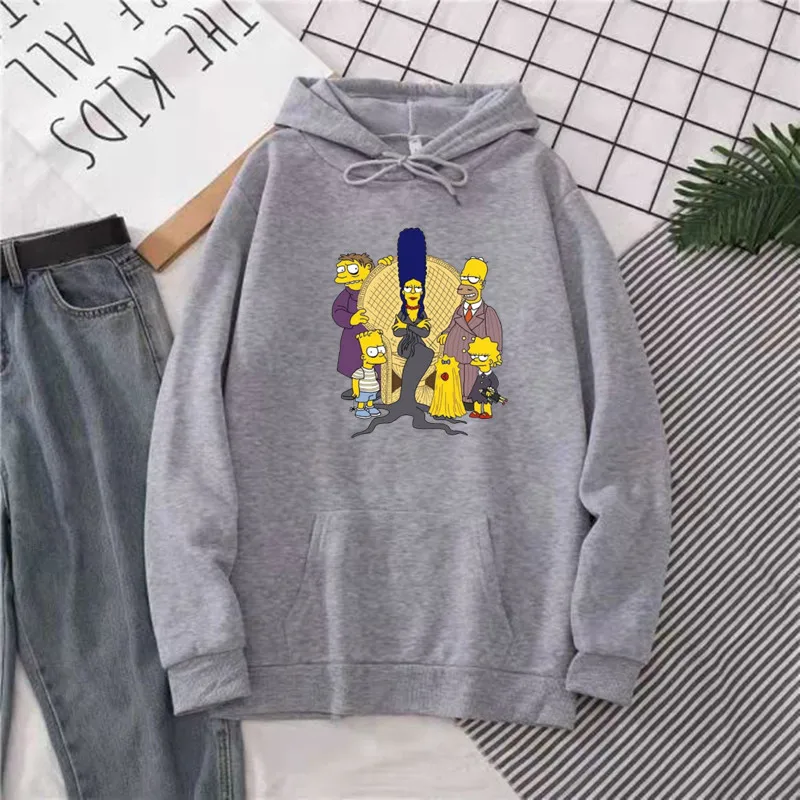 Women\'s Hoodie Simpson Hoodies Print Funny Family Loose Cartoon Graphic Sweatshirt Women Winter Clothes 90s Streetwear Tops