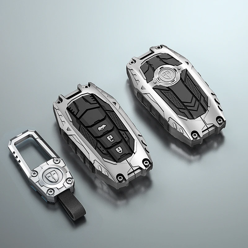 

Броня дизайн, чехол из оцинкованного сплава, силиконовый чехол для автомобильного ключа для Toyota Mark X Corolla RAV-4 Prado Carola 2 3 кнопки