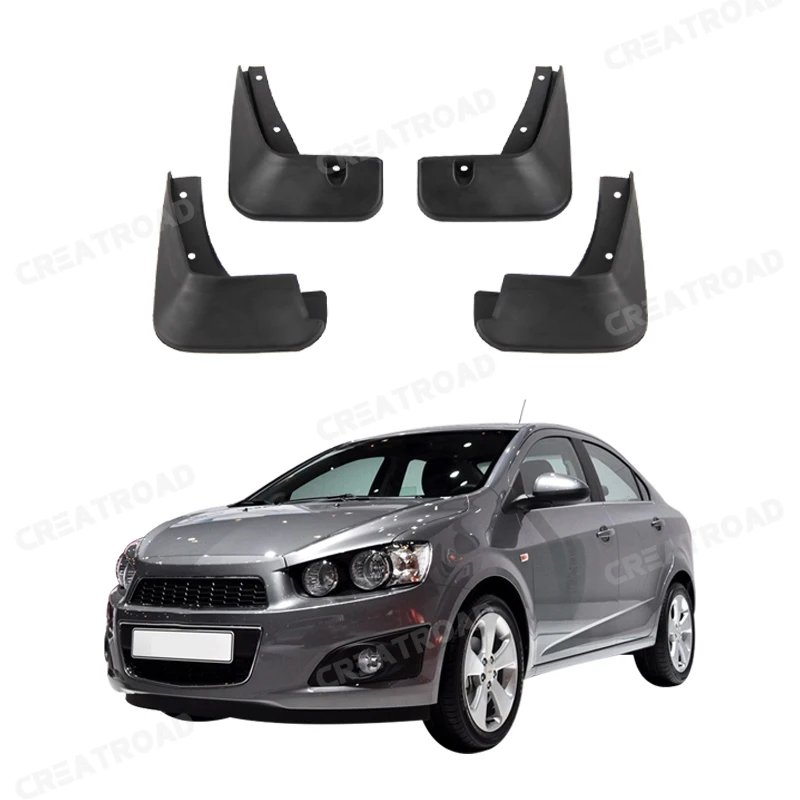 Car Mud Flaps For Chevrolet Aveo Sonic TM Barina Hatchback 2012-2016 Mudflaps Splash Guards Mud Flap Mudguards 2013 2014 2015