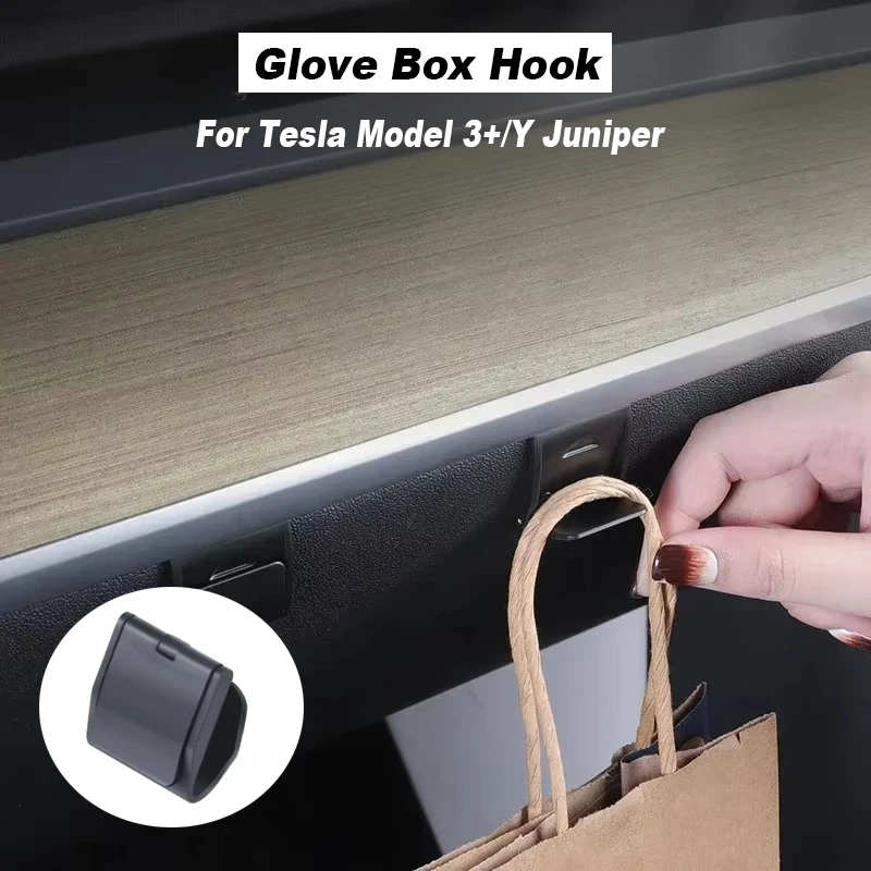 Für Tesla Modell Y/3 +/Y Wacholder Handschuhfach Haken Lagerung Clip Halter Hängen Tasche Regenschirm Unsichtbare faltbare Handschuhfach Haken Zubehör