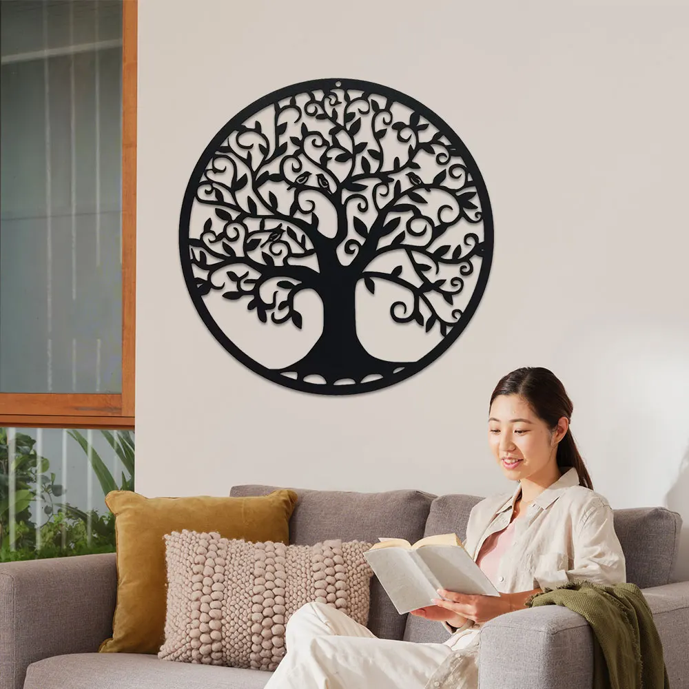 Décoration murale en métal Arbre de Vie, Plaque murale Arbre Généalogique, 11 pouces, Décoration murale Arbre de Vie, Art mural Arbre de Vie, 1 pièce