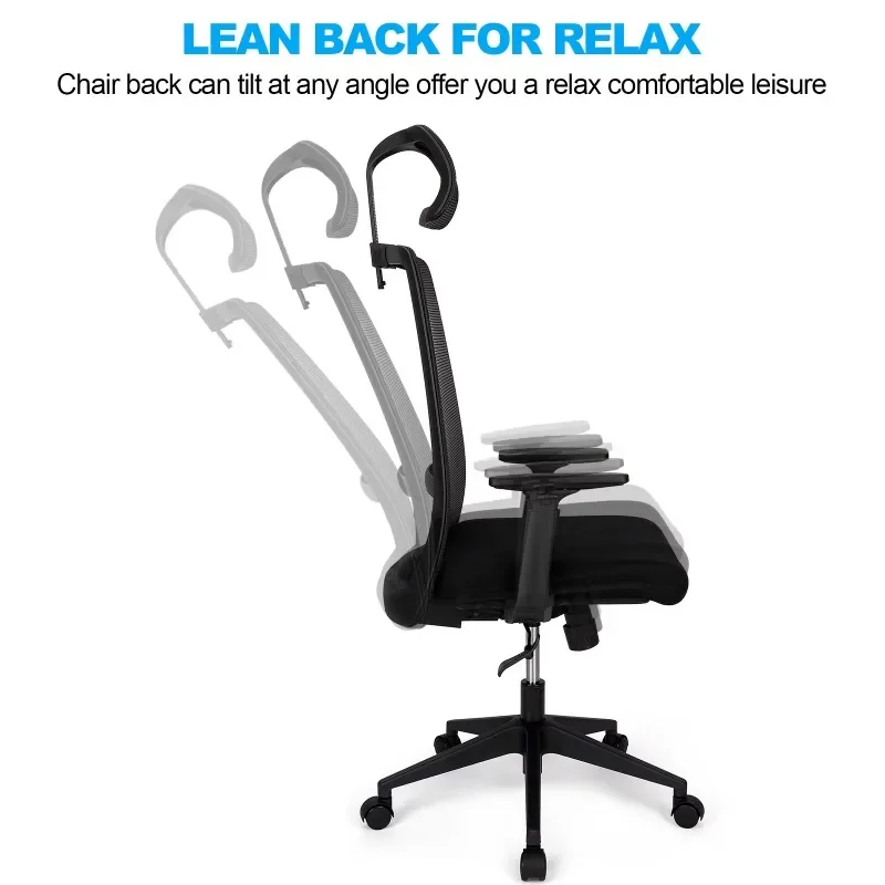 Bürostuhl mit hoher Rückenlehne und Chefmöbeln