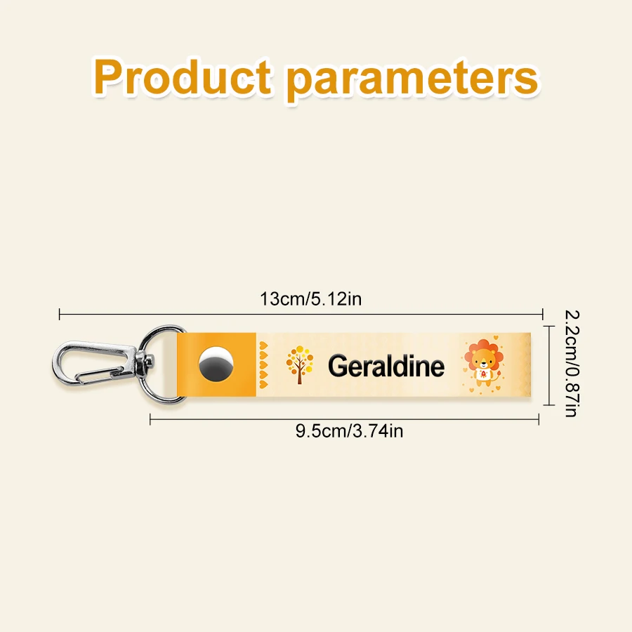 Nome personalizzato, nome cordino, etichetta, gancio, etichetta carta d'identità per bambini, etichetta asilo nido, etichetta nome bottiglia d'acqua, leone