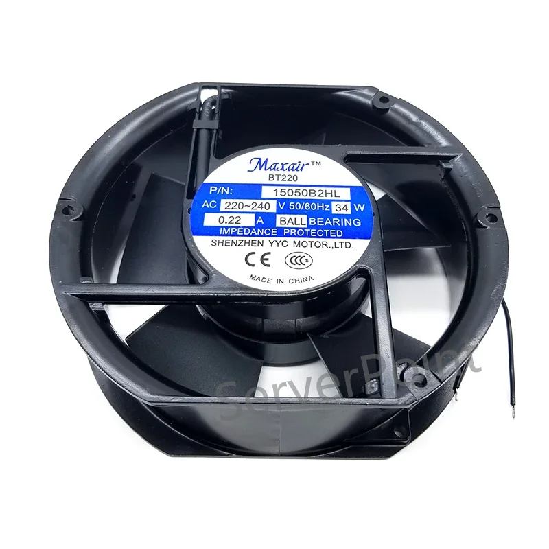 Brand New For Maxair 15050B2HL 15050B1HL 110V AC 220V-240V 0.22A 34W 172*150*50mm Server Cooler Fan