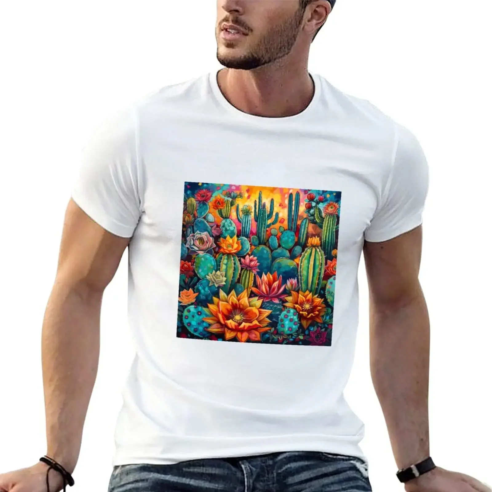 New El Cacti! T-Shirt plus size t shirts sweat  anime clothes t- man Men's clothing