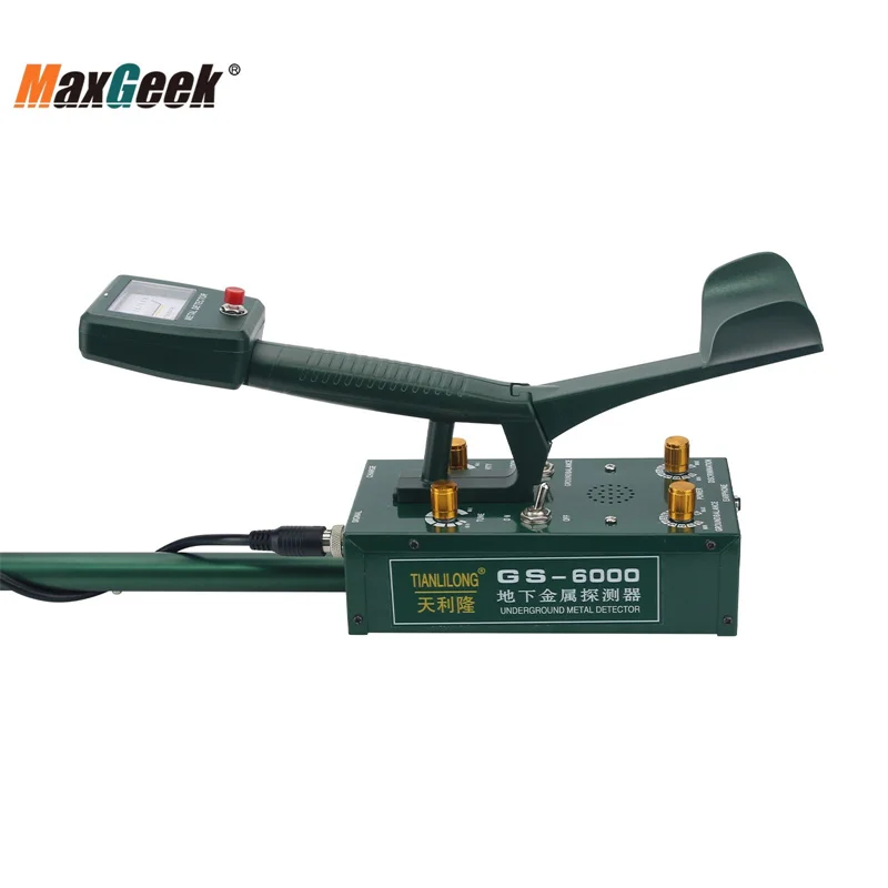Maxgeek GS-6000 Mini Underground Metal Detector Treasure Hunter w/Headphone Max Depth 8.5m LED Screen