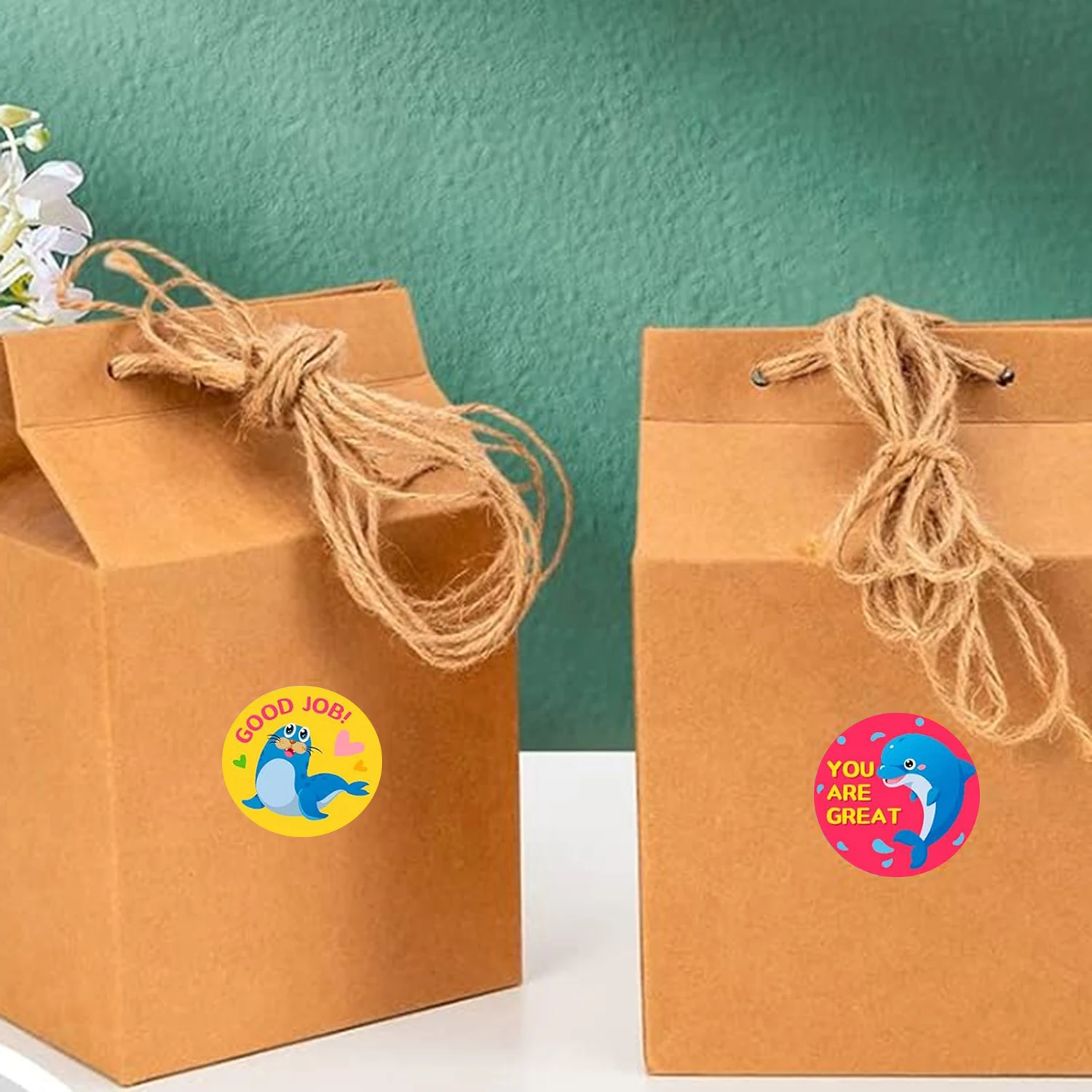 

50-500 Pcs 2.5cm Encouragement Stickers for Envelope Work Label Stationery Seal Lable with Gifts