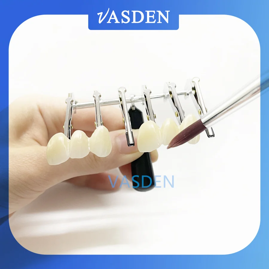 Imagem -04 - Vasden-cerâmica Glaze Clips para Dentadura Dentes Ferramenta Técnico Odontológico Aplicando