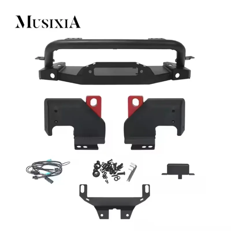 رائجة البيع 2/4 الباب المصد الأمامي الثور بار المنغنيز الصلب ونش قوس ل برونكو 2021 + ونش جبل لوحة