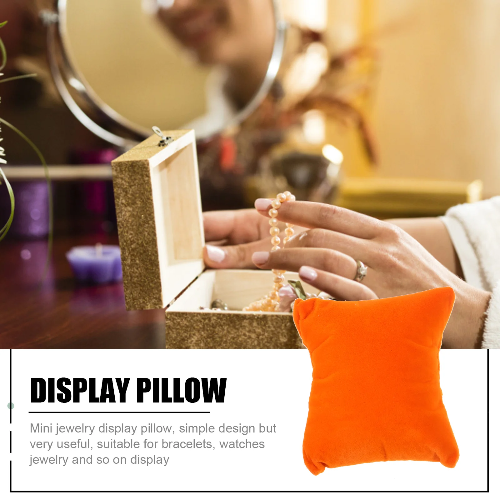 6 Pcs Watch Box Pillow Jewelry Display Supple Bracelet Pillows Holder Silk Floss Cushion