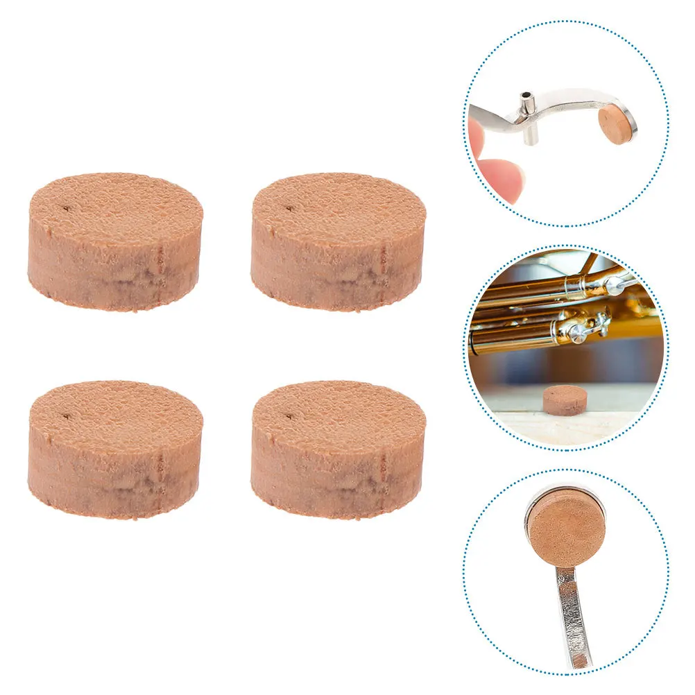 

4Pcs Tuba Cork Pad Accessory Durable Fine Craftsmanship Easy to Use for Tuba Lovers Gift Cork Key Pad Accessory