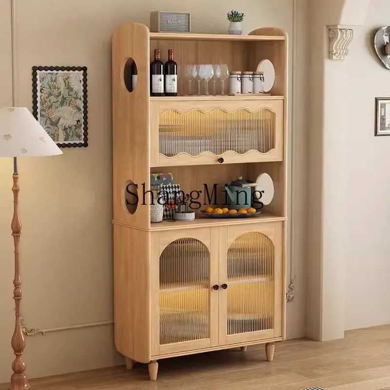 

ZYY medieval style all solid wood dining side against the wall high cabinet household large-capacity locker