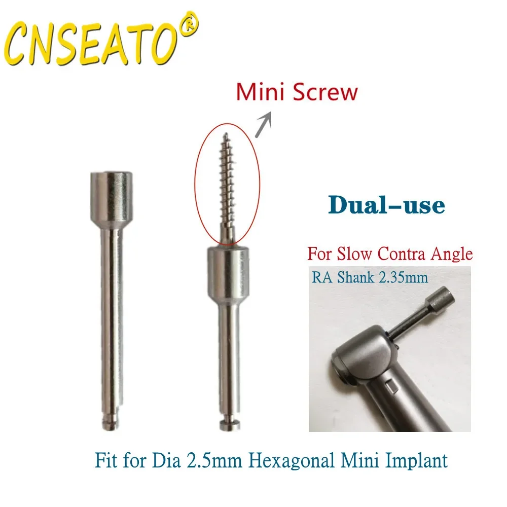 Dental Mini Implant Screw Driver Orthodontic Micro Screwdriver Tool Self Drilling Anchorage Hexagonal Wrench Handle Contra Angle