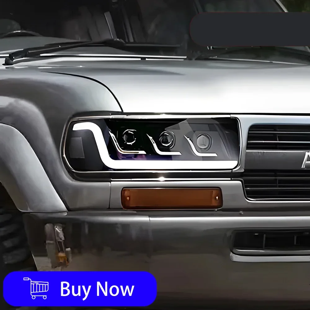 

Для Toyota Land Cruiser 1990-2002 светодиодные автомобильные фары в сборе, обновленная линза динамического проектора, инструменты Plug and Play, аксессуары