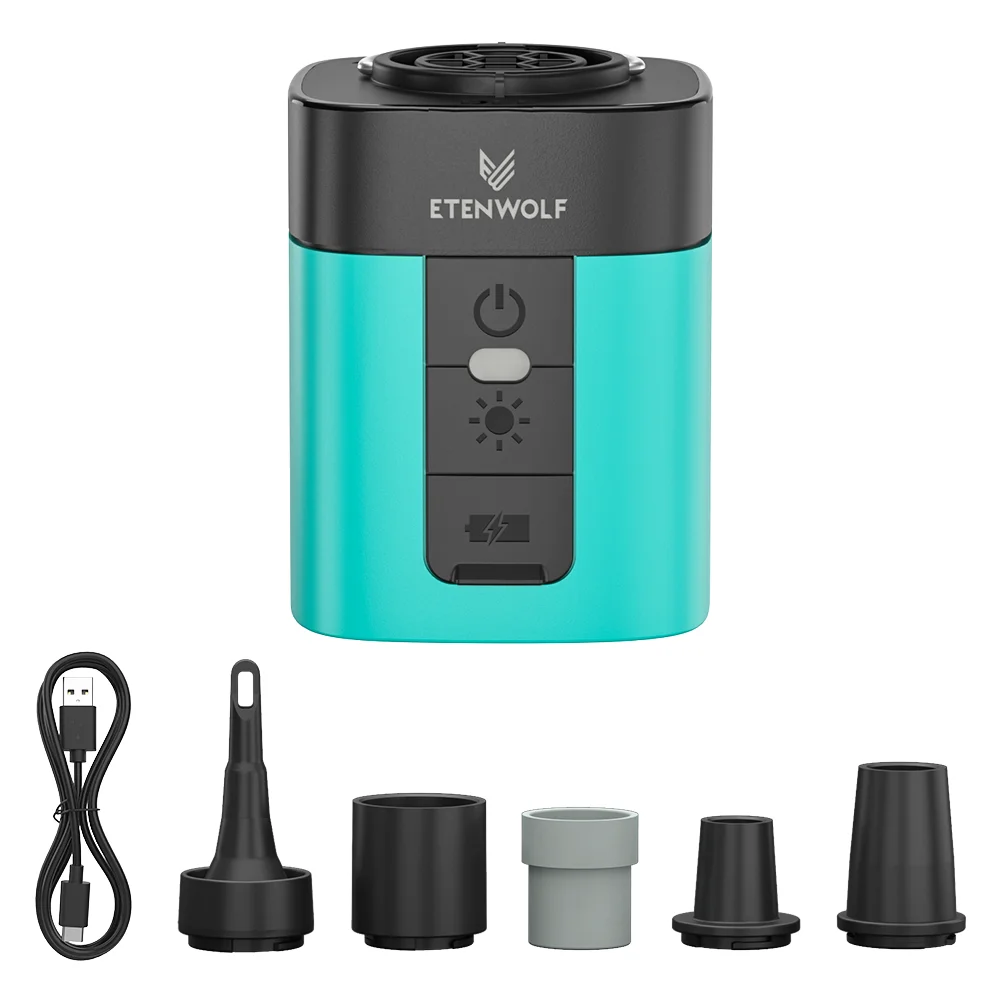 AliExpress NONE New ETENWOLF AIR 3 Portable Air Pump With Camping Light 2600mAh Outdoor Inflator Deflator Pump 360L/M For Air Bed Sleeping Pad