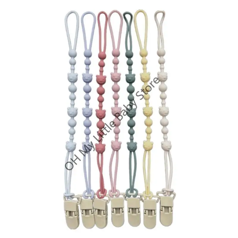 M76C Soft silikonowy łańcuch smoczku ząbek