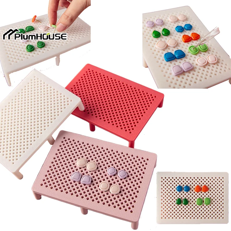 Polymer Clay Earring Fixing Rack Ultraviolet Lamp Pottery Clay Stud Bracket Manual Auxiliary Hole Position Fixing Holder Tool