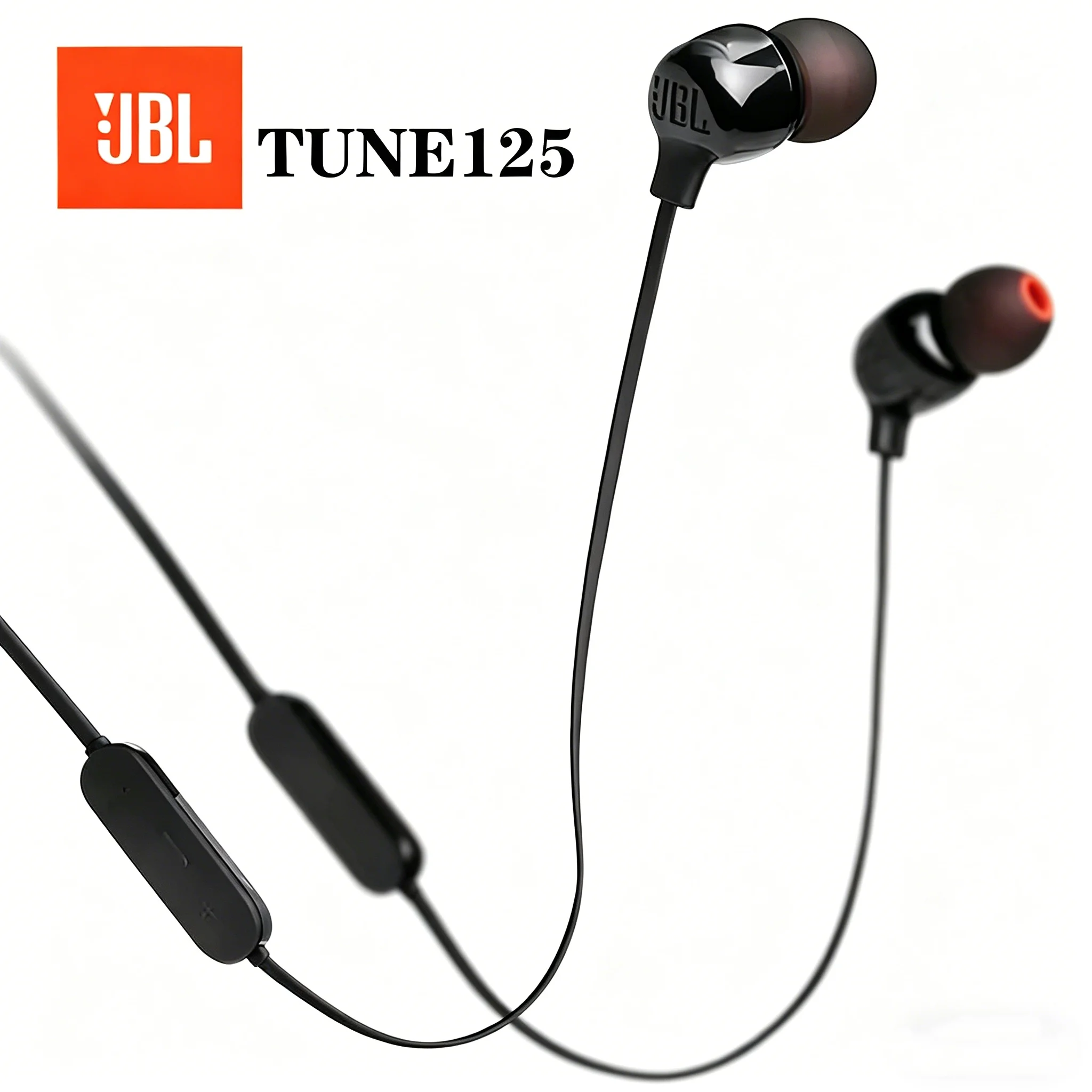 JBL T125 Neckband Bluetooth Wireless Headset Semi-In-Ear Sports Waterproof Earphones Built-in Mic Clear Call Long 2