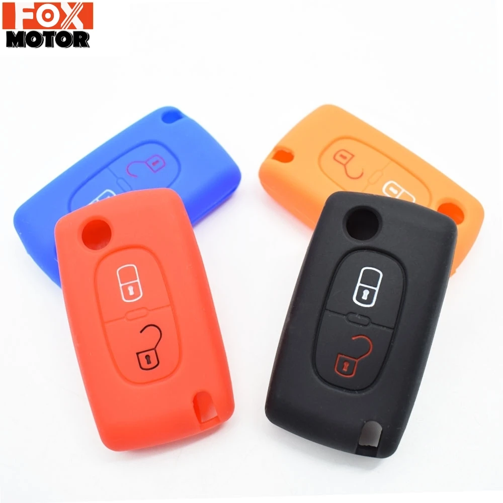 2 BUTTON FLIP COVER FIT FOR CITROEN C2 C3 C4 C5 C6 C8 XSARA PICASSO KEY REMOTE HOLDER CASE FOB SHELL CHAIN RING Accessories