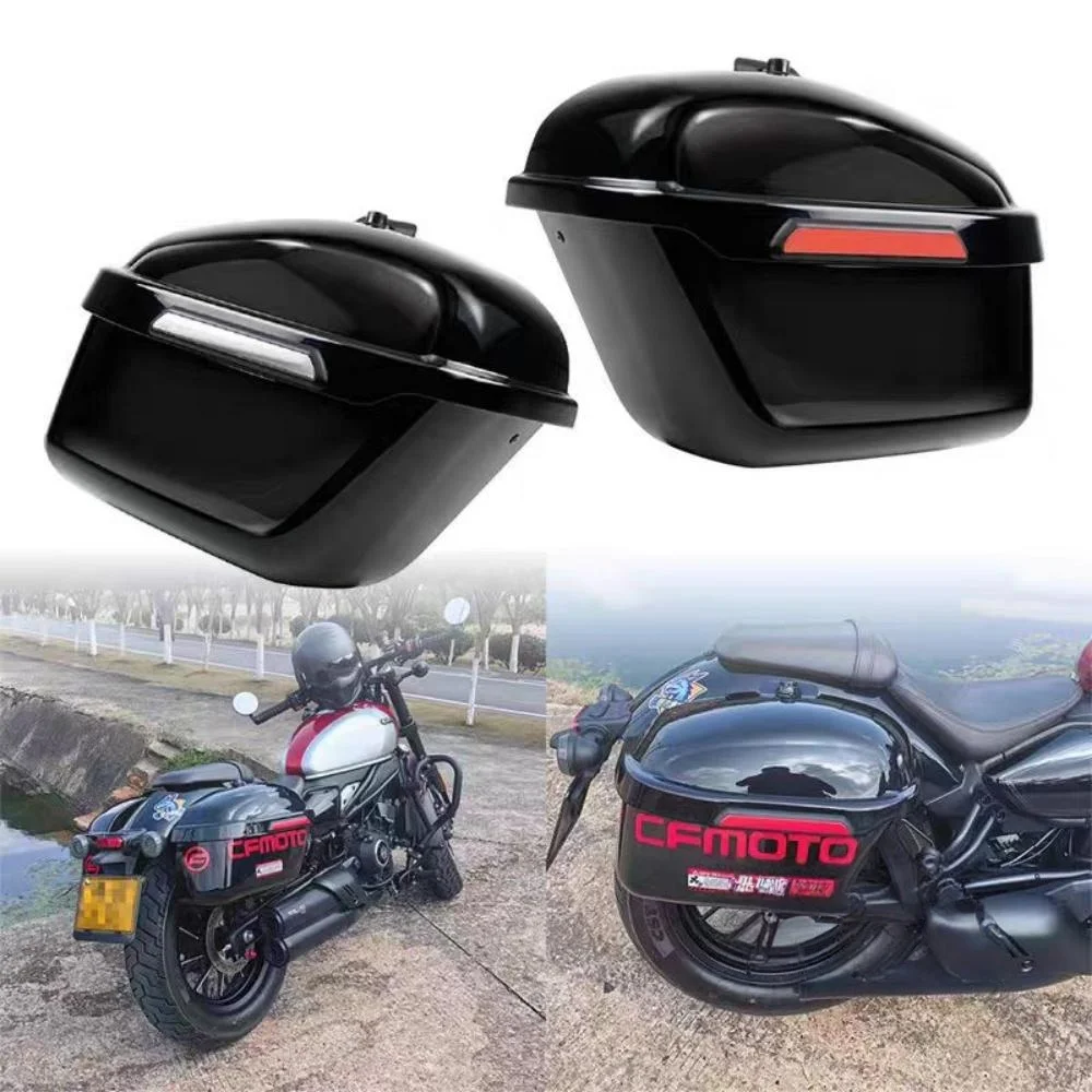 Modified rear trunk for CFMoto 450 CLC/250 CLC side cases and bags, retro 450- CLC non-deformable case with lockable side panels