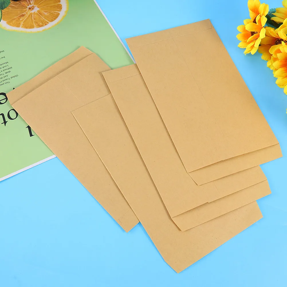 

200Pcs Kraft Paper Envelopes Blank Smooth Writing Kraft Invitation Envelope for Birthday Wedding Party Document Storage