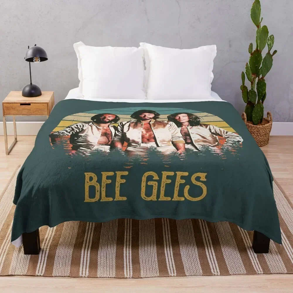 

Vintage Live Andy Bee Gees Band 80s Gift Men Women Throw Blanket manga wednesday funny gift Softest Blankets