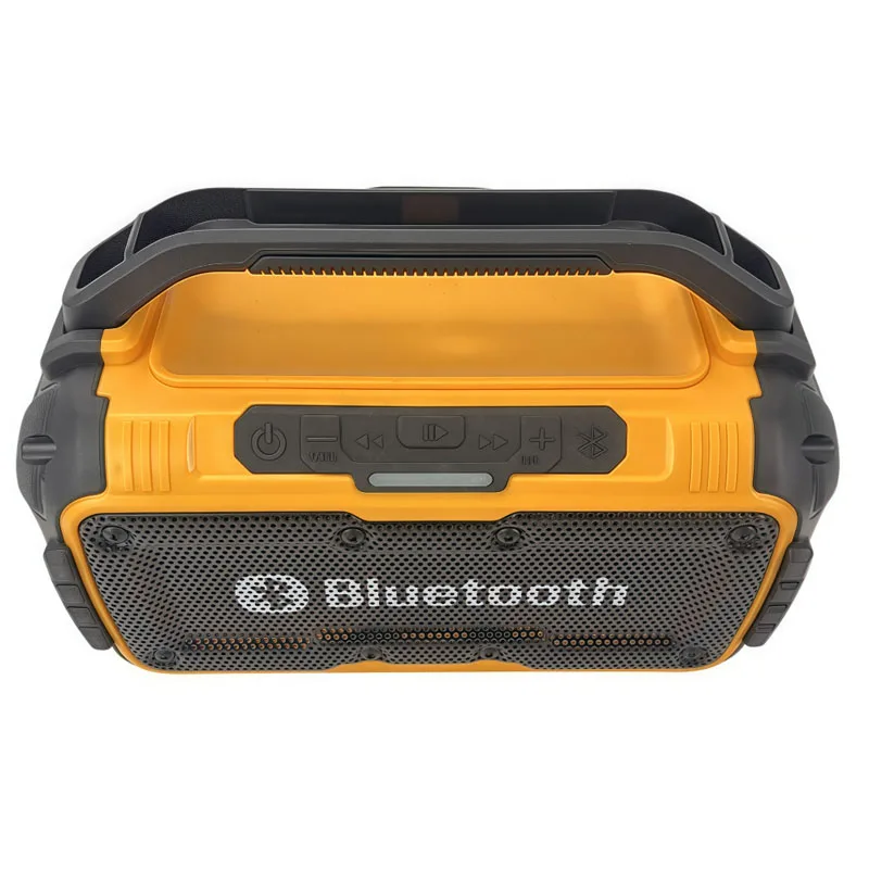 Portable Bluetooth Speaker Compatible Subwoofer Outdoor Construction Site Waterproof Loudspeaker Stereo Surround