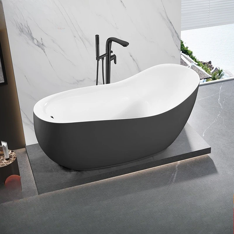 Bathroom Large Unit Bathtub Hotel B & B Project Adult Thick Edge Oval Acrylic Bathtub
