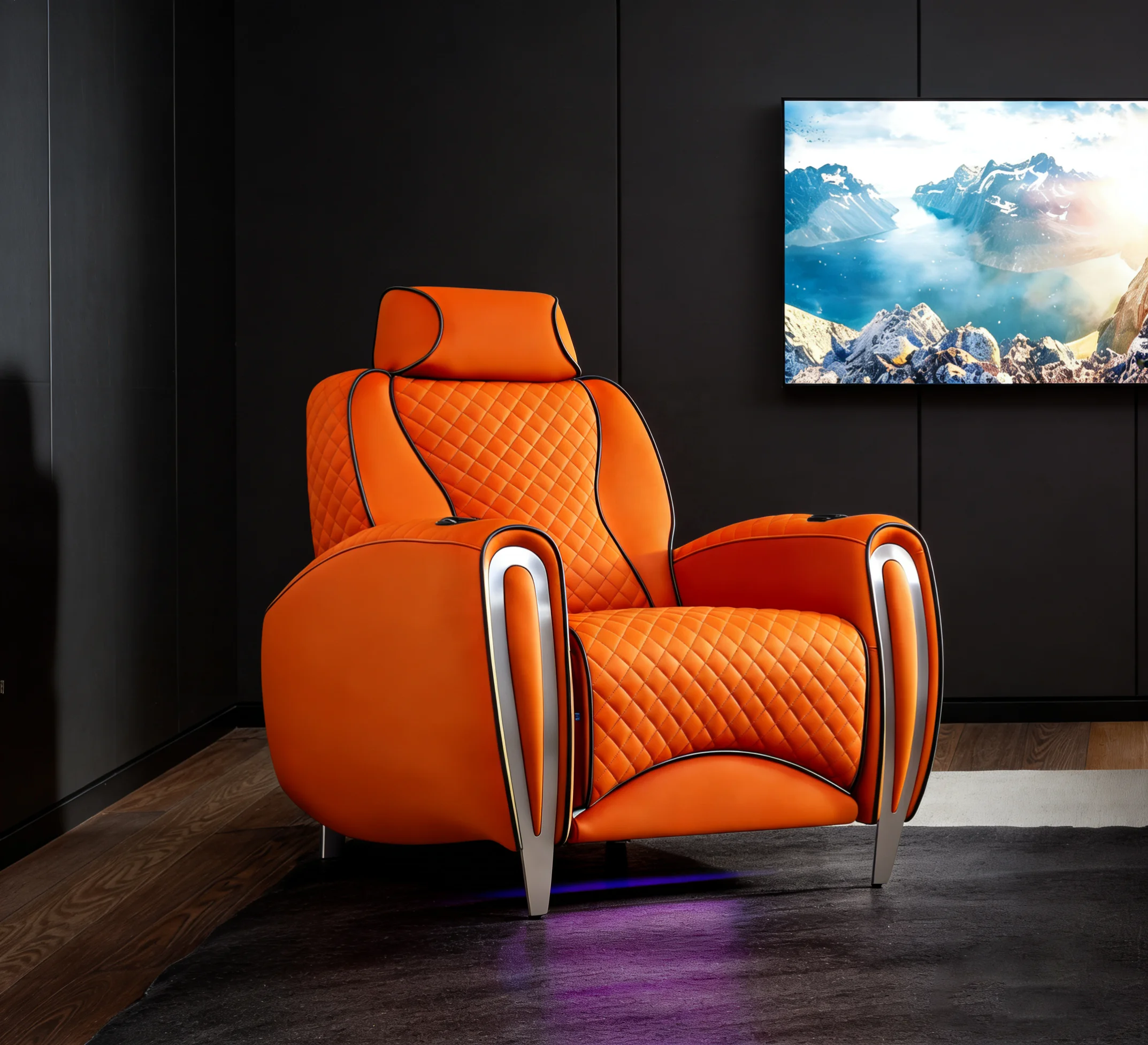 Luxury Electric Space Capsule Home Theater Sofa, Private Villa Cinema Recliner Viewing Seat