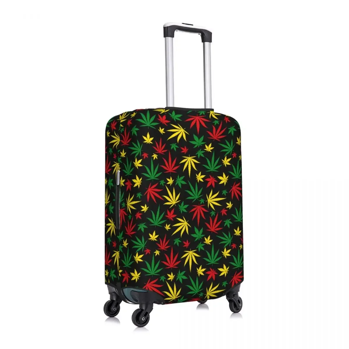 Custom Jamaica Reggae Rasta Stripe Luggage Cover Protector Funny Travel Suitcase Covers for 18-32 Inch