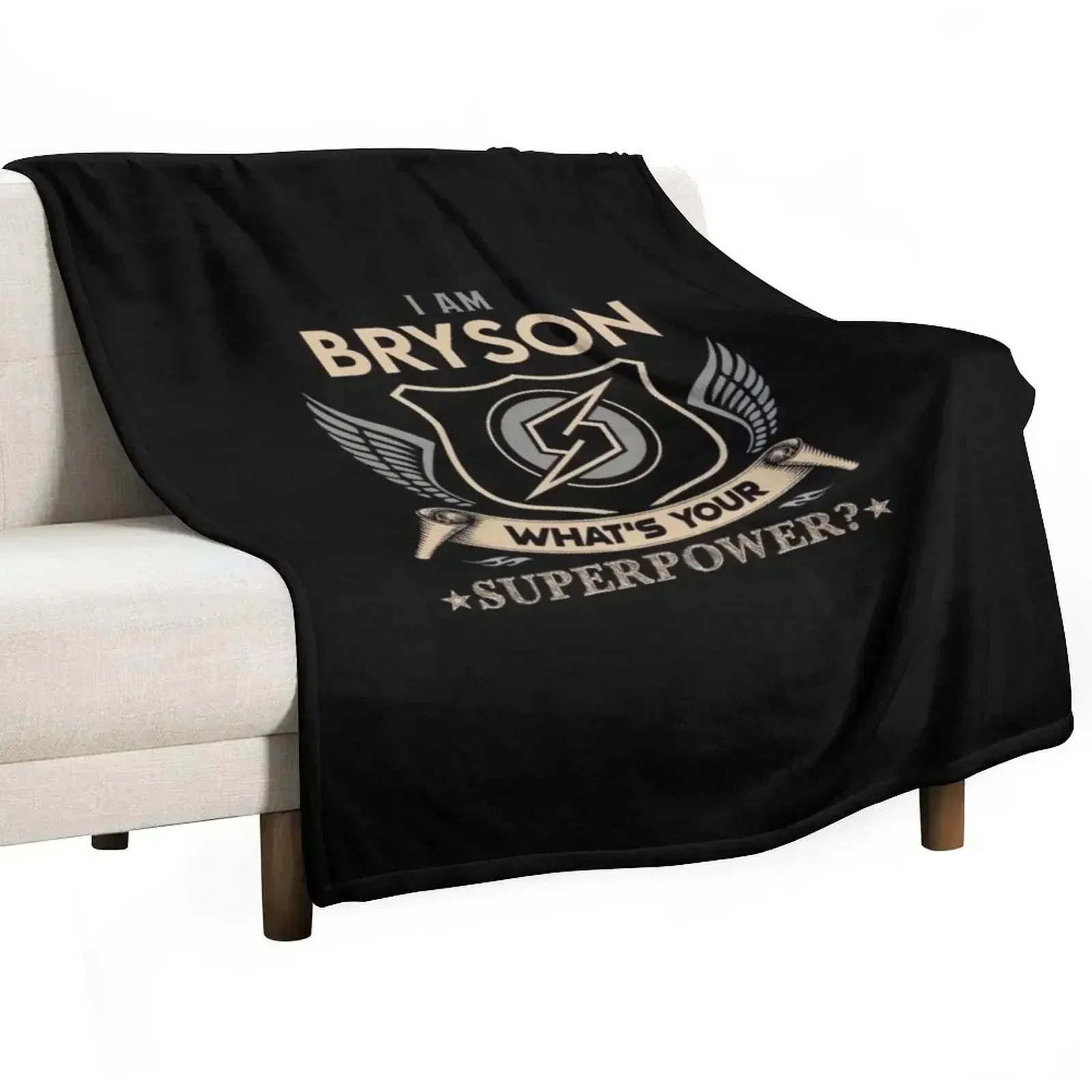 Bryson Name - Bryson Superpower Throw Blanket Decoratives For Baby halloween bed plaid Blankets