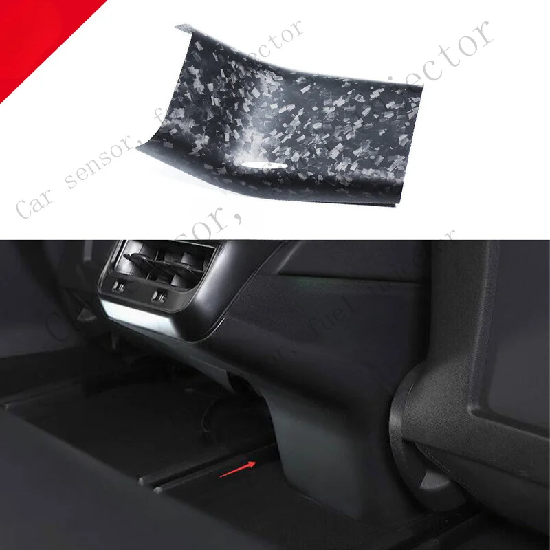 Q+ For Tesla Model 3 2017-2021 Forged Carbon Fiber Rear Air Outlet Vent Panel Cover