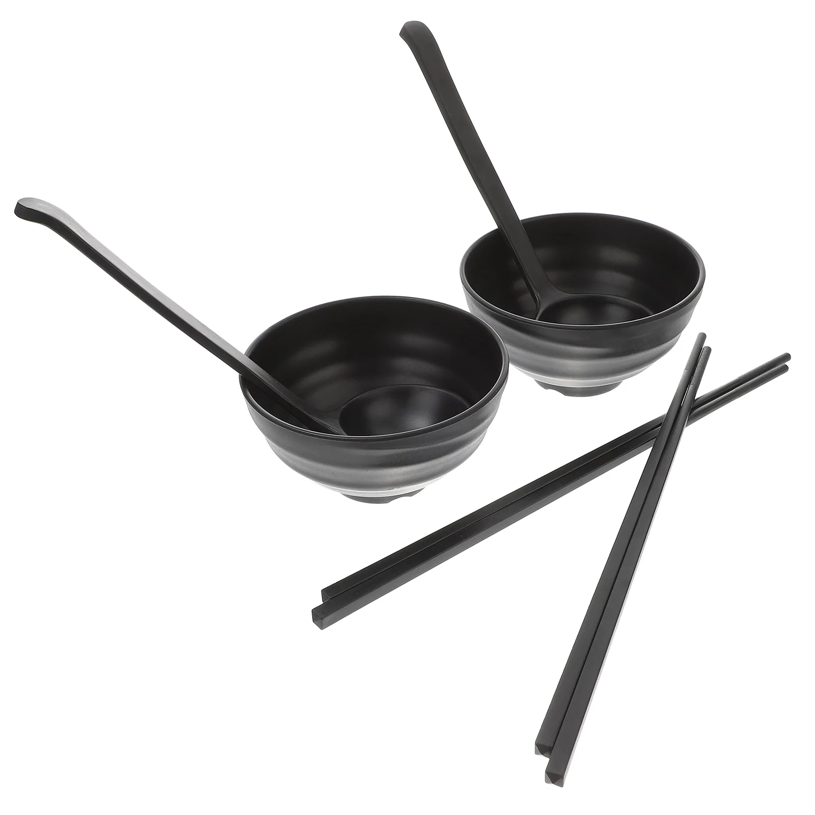 

2pcs Melamine Noodle Bowls Set Soup Ramen Dishes Food Container Premium Material Home Hotel Restaurant Easy Clean Smooth Surface