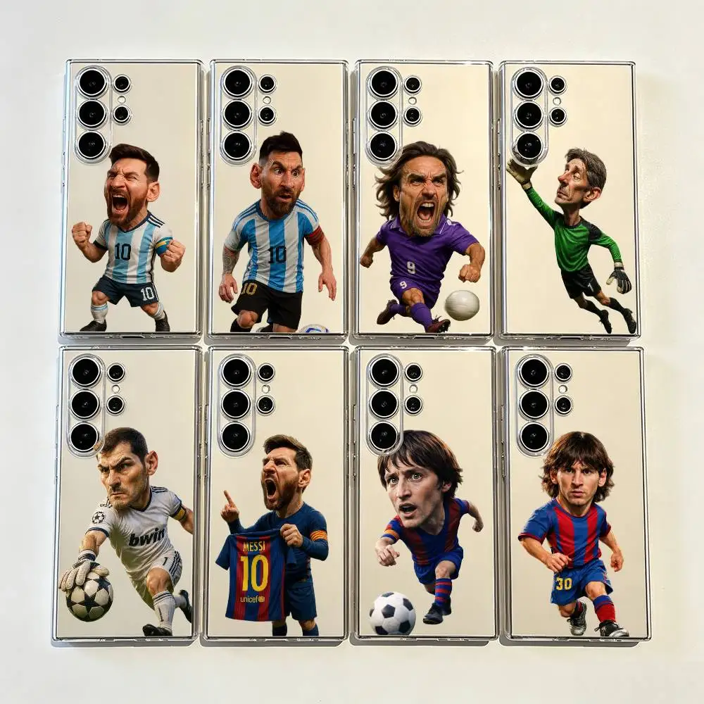 Football superstar LM10 Anti-Fall Transparent Printed Phone Case for Samsung Galaxy S26/S25/24/23/22/30/21/10/9,Ultra,Plus