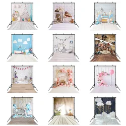 Baby Children Photozone Photography Backdrop Bear Sailing Boat Pirate Birthday Photo Background Photo Studio Props Photocall