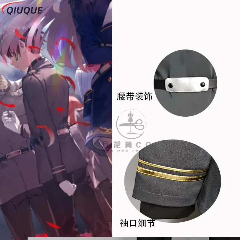 Disfraz de Anime 86 Eighty Six Shinel Nozen, peluca, traje de juego, uniforme, traje de fiesta de Halloween