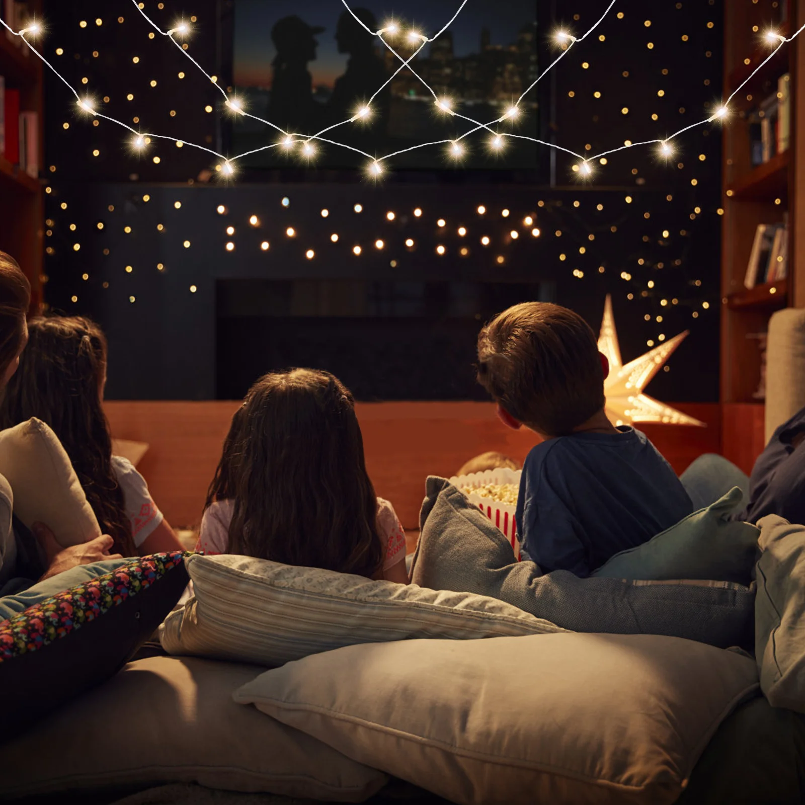 LED سلسلة أضواء 20 متر 100 المصابيح الدافئة الأبيض في الهواء الطلق الجنية أضواء لعيد الميلاد حفل زفاف ديكور المنزل نافذة الإضاءة