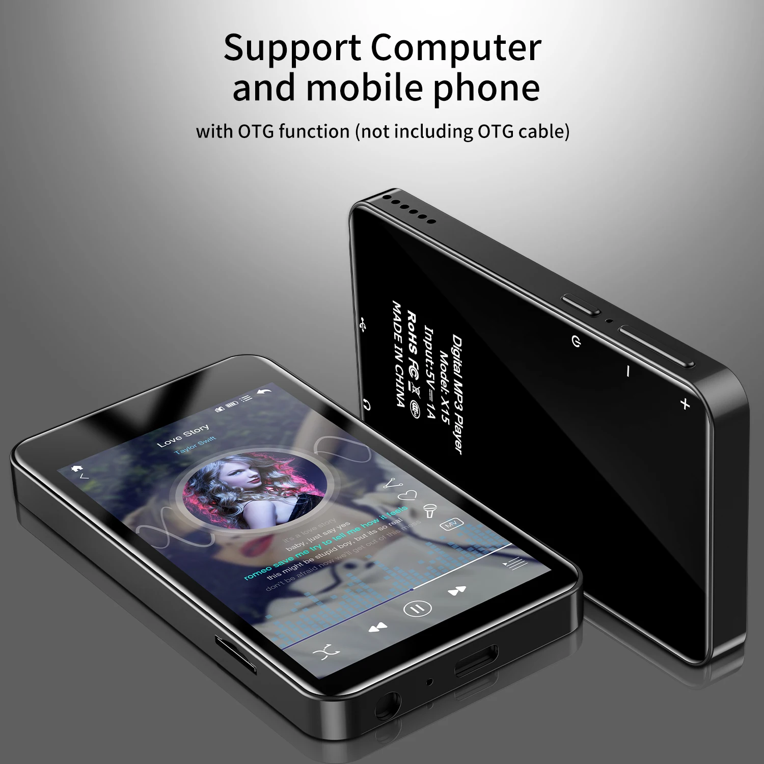 X15 WiFi Mp3 Player 3.6" Full Touch Screen Mp3 Mp4 Player Portable HiFi Sound Walkman Digital Music Player