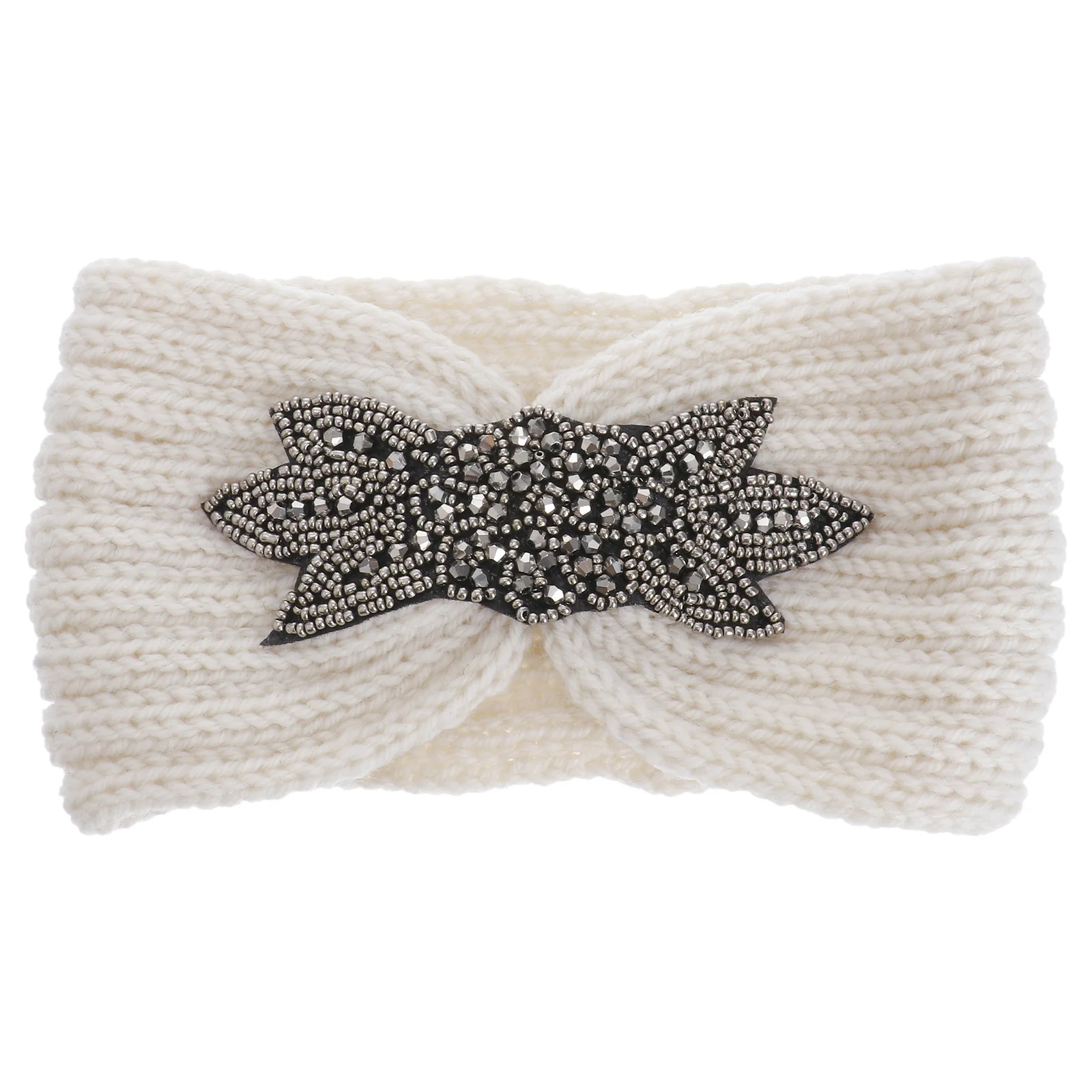 

Drill Tape Headbands Knitted Yarn Wrap Flower Pattern Winter Accessory Hair Hoops Comfortable Durable Use Face Washing