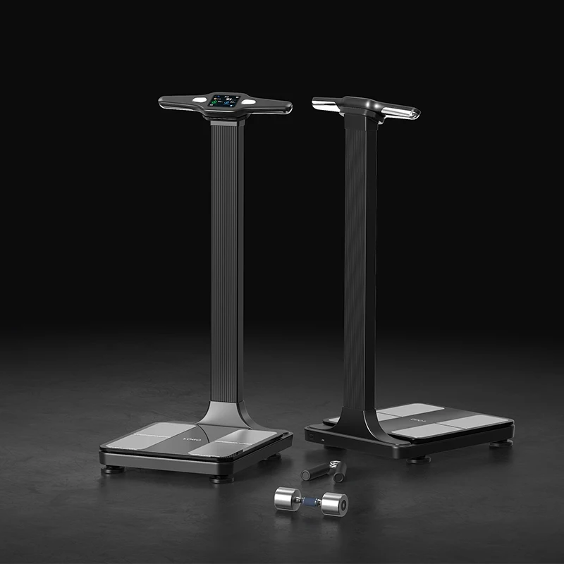 Balance d'analyse de composition corporelle intelligente unique à double fréquence d'électrode WIFI 8 avec rapport