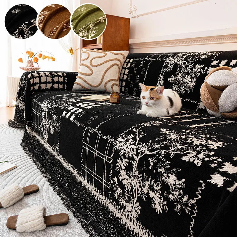 1PC-Sofa towels suitable for modern Gothic living rooms, Pet Friendly Sofa Throw Cover, Non‑slip Scratch Resistant
