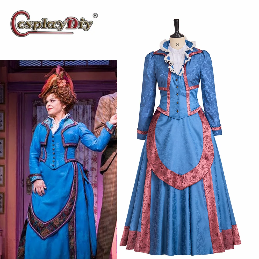 Musical Hello Dolly Cosplay Dolly Levi Victorian Edwardian Blue Dress Broadway Theater dress Blue Top Jacket Skirt