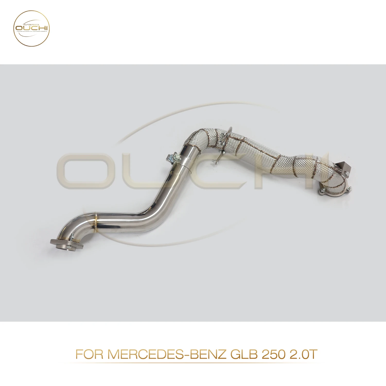 OUCHI Exhaust Downpipe For Mercedes Benz GLB 250 2.0T Exhaust Pipes Heat Shield Car Accessories