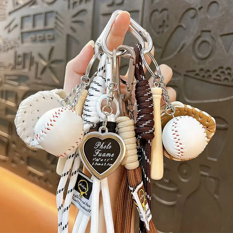 Niedlicher Baseball-Dekor-Schlüsselanhänger zum Selbermachen, modischer Taschenanhänger, Sport, Reisen, Schlüsselanhänger, Baseball-Dekor, Schlüsselanhänger, modisches Accessoire als Geschenk – Detail 12