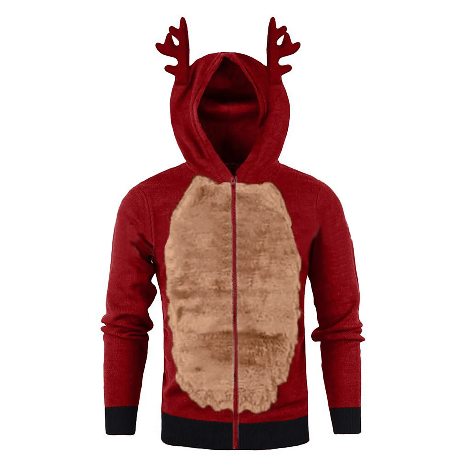 Christmas Hoodies Sweatshirt Men Cute Christmas Elk Cosplay Sweaters Leisure Ugly Christmas Reindeer Sweater Pullovers Coat 2023